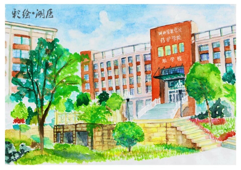 【喜迎校庆】药护学子手绘明信片庆祝湖北医药学院50